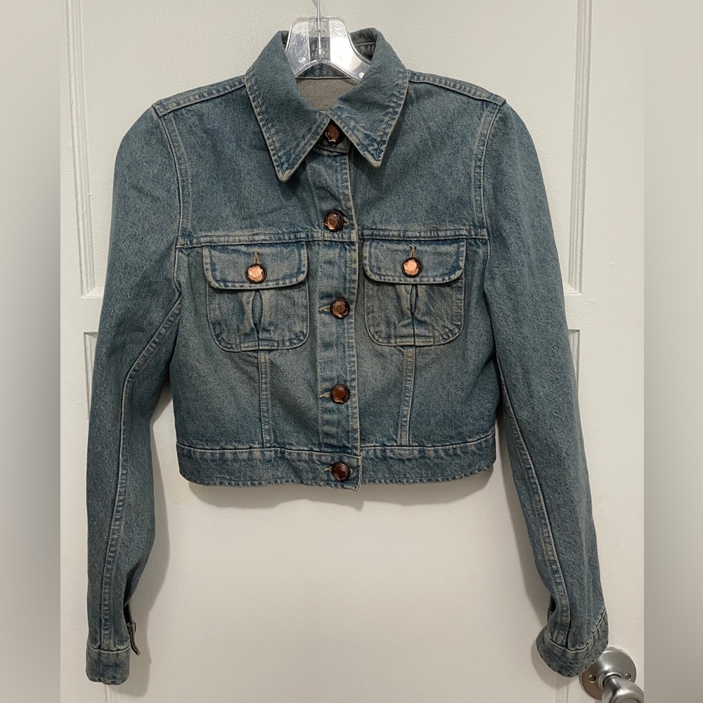 ROMEO GIGLI Denim Jacket Size: US Small | US 4, Italy 34